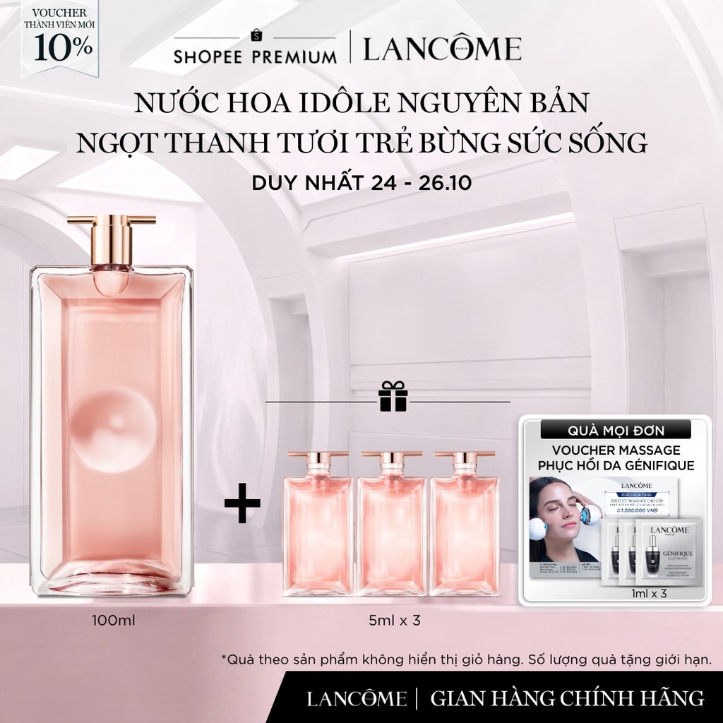 Nước Hoa Lancome Idôle Nguyên Bản 100ml Ngọt Thanh Tươi Trẻ, Bừng Sức Sống