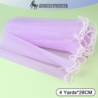Onetimingfine Vật Liệu Đóng Gói 28X400cm Giấy Gói Hoa Ngọc Trai Sóng Sợi Ren Lưới Hoa Hoa Tiệc Valet Quà Tặng VN