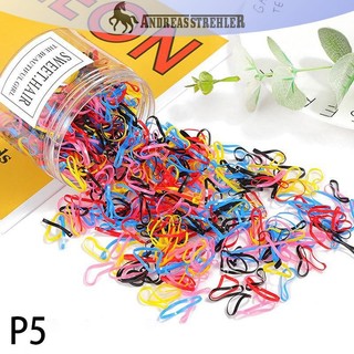 Onetimingfine Mới 500 Chiếc Bé Gái Nhiều Màu Sắc Dùng Một Lần Dây Buộc Tóc Trẻ Em Đuôi Ngựa Giá Đỡ Dây Trẻ Em Phụ Kiện Tóc VN