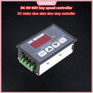 Soft Start Stop Bộ điều khiển màn hình kỹ thuật số Bộ điều khiển tốc độ động cơ DC 6-60V 30A [jennie1.vn]