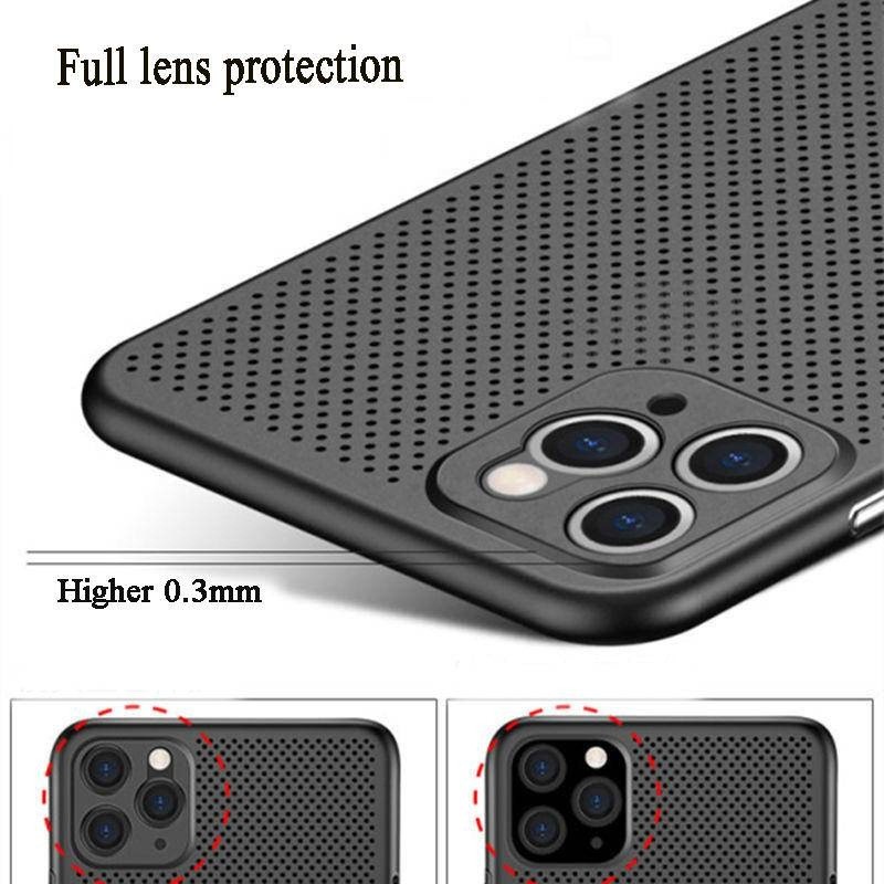 Tản Nhiệt Thoáng Khí Làm Mát Ốp lưng Apple iPhone 17 Pro Max Màu Trơn Rỗng Ốp Lưng Cho iPhone 17ProMax 17Pro Ốp lưng PC Bìa Cứng