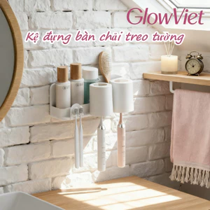 Kệ Để Bàn Chải & Kem Đánh Răng Thông Minh - 2-3 Cốc, Dán Tường Chắc, Tiết Kiệm Không Gian Nhà Tắm
