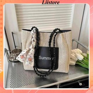 [ TẶNG KHĂN LỤA ] Túi xách nữ túi tote công sở da cói thời trang đi học đi chơi Liistore K286
