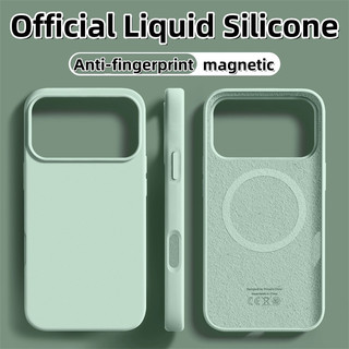 Ốp điện thoại silicon lỏng chính thức sang trọng ẩn từ tính cho iPhone 17 Pro max 16 15 14 13 12 Pro max Ốp lưng thẩm mỹ chống sốc iPhone 17 Air 16 15 14 plus Chống vân tay