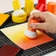 GETVOW 6 miếng bọt biển bầu khô ướt, có tay cầm Bộ bàn chải Stencil đầy màu sắc, nghệ thuật thủ công DIY Ink Applicator Card Dụng cụ làm sổ lưu niệm