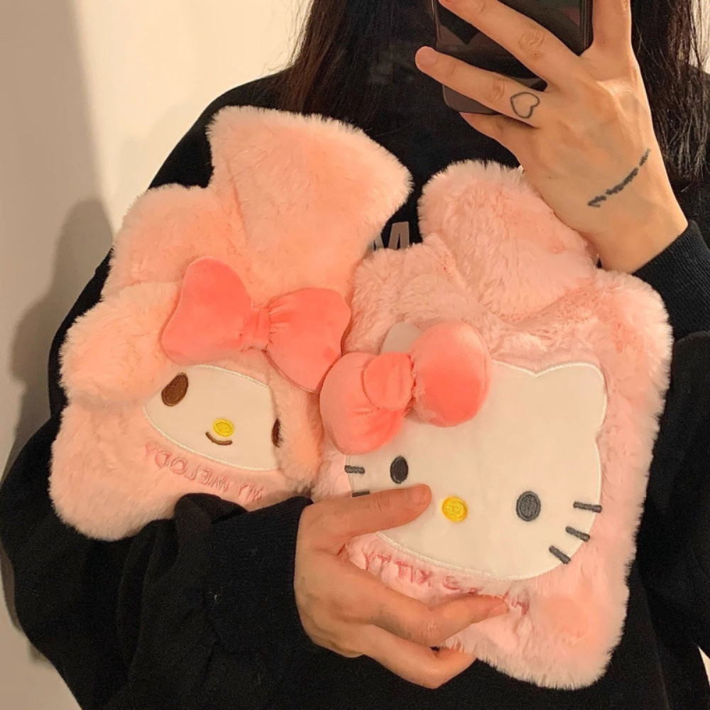 Túi Chườm Bụng Giữ Nhiệt Hello Kitty, Túi Sưởi Ấm Đau Bụng Kinh Lông Cừu Mềm Mại Nhiều Mẫu Dễ Thương