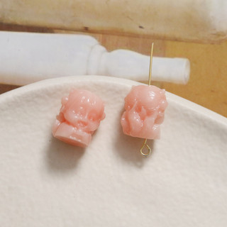 Vỏ bột hạt màu mờ dễ thương, phong cách đục lỗ cho DIY handmade trang sức nữ