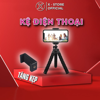 Giá đỡ điện thoại tripod mini, chân đỡ 3 chân gấp gọn, kẹp điện thoại để bàn, xoay 360 độ - GDDT3C