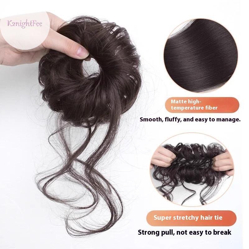 K2nightFee Phong Cách Mới Dây Buộc Tóc Và Gói Tóc Giả Lông Tơ Bun Phụ Kiện Tóc Bun Thấp Dây Buộc Tóc Cho Nữ Phần Mở Rộng Tóc Và Tóc Giả VN