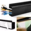 NOTE1 Khay Cáp Để Bàn, Không Khoan Cáp PVC Tổ Chức, Cáp Tự Dính 40cm Dây Đua Hider Cho Văn Phòng Tại Nhà Tổ Chức Dây