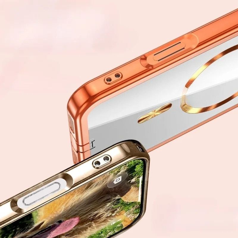 Mạ Ống Kính Trong Suốt Bảo Vệ Từ Tính Dành Cho iPhone 17 Pro Max 17Pro   Sạc Không Dây Vỏ Mềm Có Phích Cắm Bụi