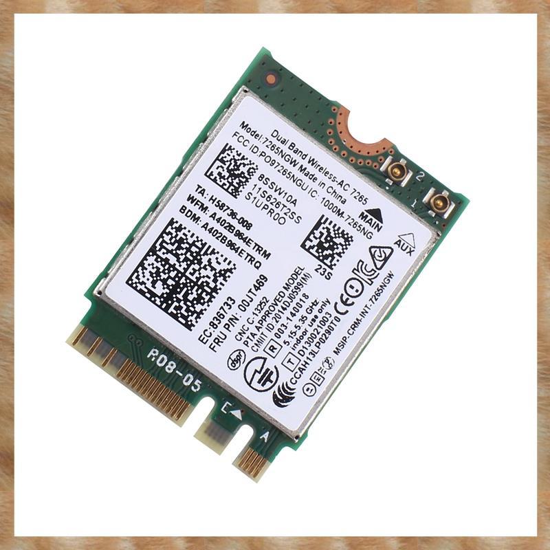 [S Z] 1 CÁI Thẻ AC7265 7265NGW FRU00JT469 802.11AC NGFF BT4.0 Phụ tùng thay thế cho dòng E550 E455 E555
