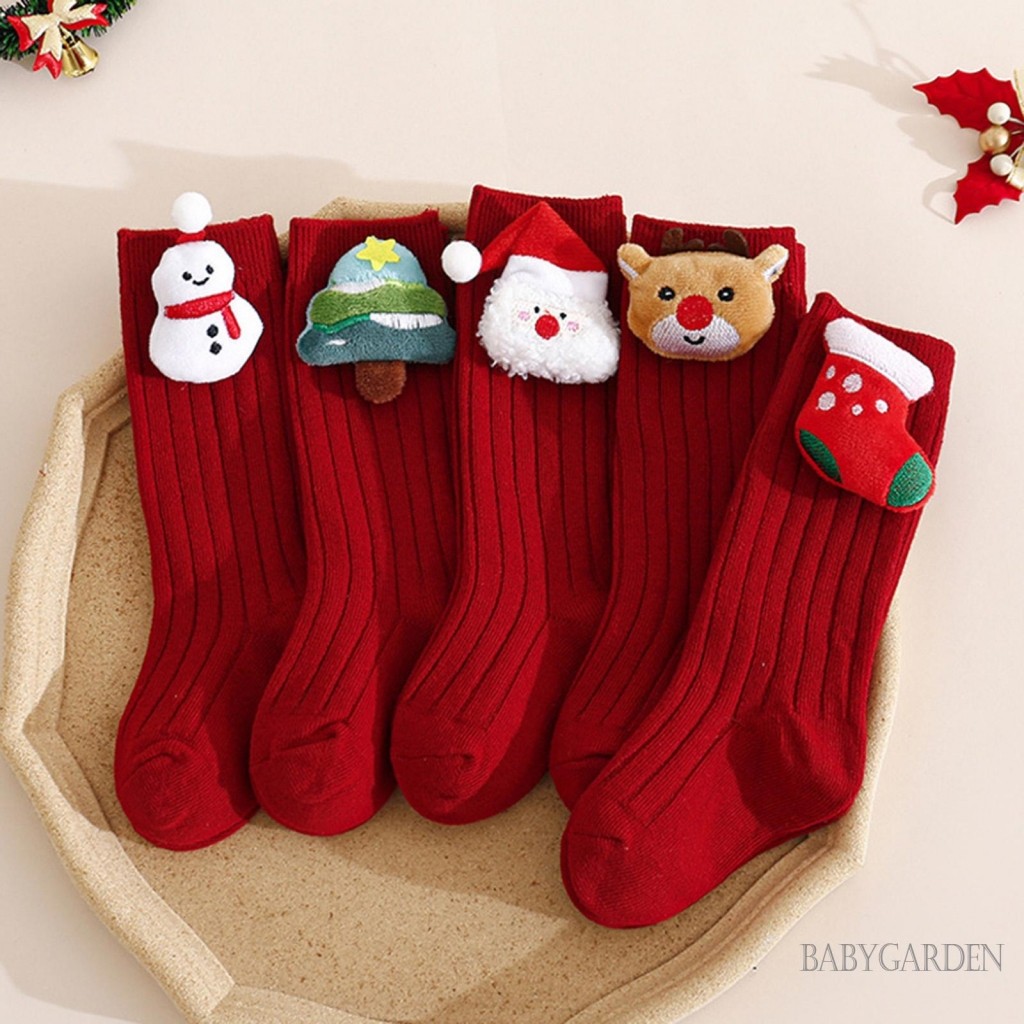 0-5 tuổi Trẻ mới biết đi Giáng sinh Tất trang trí ông già Noel / người tuyết Cotton mềm mại