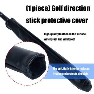 Com * PU Leather Club Protector Golf Alignment Stick Cover Case Holder