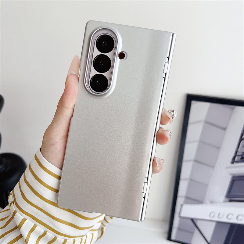Vỏ cường lực mờ 2 trong 1 bản lề lò xo siêu mỏng cho Samsung Galaxy Z kèm phim màn hình