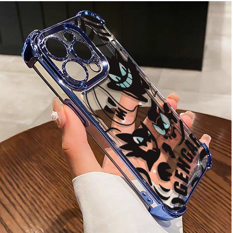 Vỏ Gengar Cho Redmi 15C 15 Note 14 PRO 4G 5G 9 10 11 Pro 12S 11S 10S 9S 10 9A Anime Cool Pokemon Mạ Mềm Trong Suốt Chống Rơi