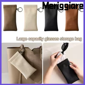 MERIGGIARE Kính Bảo Vệ, Túi Bảo Quản Kính Mắt Da PU Chống Bụi, Di Động Tự Động Đóng Cửa Bản Lề Lò Xo Treo Kính Túi Bảo Quản Sử Dụng Du Lịch