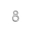 PYCOU 10 Chiếc Vòng Kết Nối Câu Cá, Liên Kết Lỗ Đôi Bằng Thép Không Gỉ 8 Hình Dạng, Nhỏ Gọn Cường Độ Cao Chống Mài Mòn Đánh Bóng Vòng Xoay Trolling