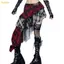 Pealike Nữ Gothic Eo Tầng Xếp Ly Một Dòng Váy Mini Thẩm Mỹ Plaids In Váy Bất Đối Xứng Có Khoen Bel