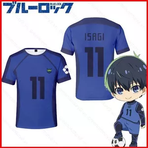 Anime Áo Phông Xanh Khóa Cosplay Jersey Tay Ngắn Unisex Áo Thường Ngày Rời Tee Yoichi Áo Sơ Mi Plus Kích Thước