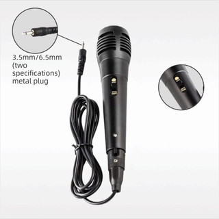 Mic giọng hát NOOKSTORY, Micrô năng động màu đen có dây, Ống giọng nói 3,5 / 6,35mm chuyên nghiệp Ghi âm Karaoke tích hợp