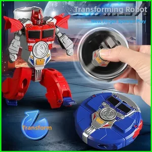HT3 Robot Biến Đổi Con Quay Đồ Chơi Ngón Tay Biến Dạng Fidget Cho Bé Trai Đồ Chơi Giảm Căng Thẳng Cho Trẻ Em TH3