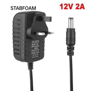 STABFOAM AC / DC Adapter An Toàn 12V 2A 100-240V Nguồn Điện Cho Dải LED Camera Quan Sát