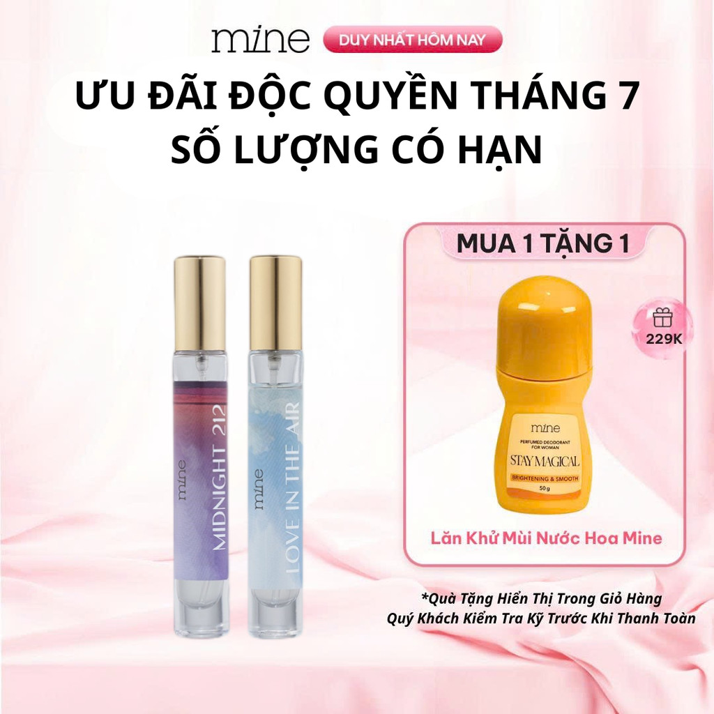 Combo Nước hoa Mine Midnight 212 9ml & Love In The Air 9ml