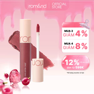 Son kem lì Hàn Quốc Romand New Zero Velvet Tint - Shell Beach Nude Collection 5.5g