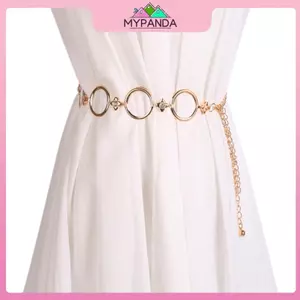 MYPANDA Nữ Nữ Bé Gái Dây Thắt Lưng Vàng Kim Loại Dây Xích Cô Dâu Tiệc Cưới Thời Trang.