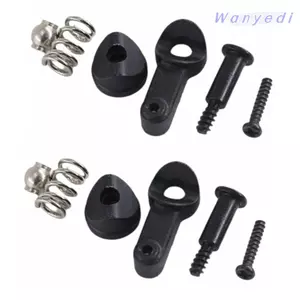 WANYEDI 2 Bộ Đệm Tay Lái, Xe RC Thay Thế Một Phần Bảo Vệ Cánh Tay Servo Màu Đen, Lắp Ráp Tay Lái Bằng Nhựa Cho SCY 16101 / 16102 / 16103 / 16201 1 / 16 RC Xe