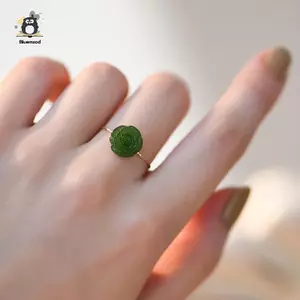 Nhẫn Phong Cách Cô Gái Tinh Tế Thời Trang Hoa Hồng Hoa Hồng Nhẫn Ngón Tay Xanh Cho Nữ Bé Gái Trang Sức Cưới Quà Tặng Mới