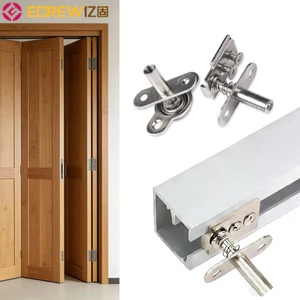 Cửa Gấp Phụ Kiện Đa Năng Bánh Xe Treo Thép Không Gỉ Trượt Kéo Di Động Ròng Rọc Khách Sạn Phân Vùng Màn Hình Trục Quay Cố Định CGFR