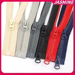 JASMINE Nhựa Dây Kéo Mở Cấp Thanh Trượt Đơn / Đôi Dây Kéo Hai Chiều Jaet Áo Khoác Dài Zip Tự Làm Túi May Phụ Kiện May Vá JASMINE
