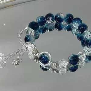 PNPIA- Tinh Tế Ngôi Sao Mặt Dây Chuyền Vòng Tay Xu Hướng Ngọt Ngào Pha Lê Đính Hạt Vòng Tay Cho Nữ Bé Gái Thời Trang Ánh Sáng Sang Trọng Trang Sức Quà Tặng