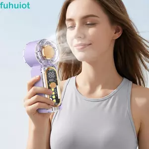 Quạt cầm tay FUHUIOT, Quạt làm mát mini có thể sạc lại USB 100 bánh răng, Mini di động có đèn Led Quạt bỏ túi gió mạnh Sử dụng ngoài trời
