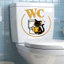 Miếng Dán Ghế Vệ Sinh Logo Tường wc Trang Trí Nhà Vệ Sinh Lối Vào Cửa Xuyên Biên Giới Phòng Tắm Bề Mặt Bán Buôn Miếng Dán