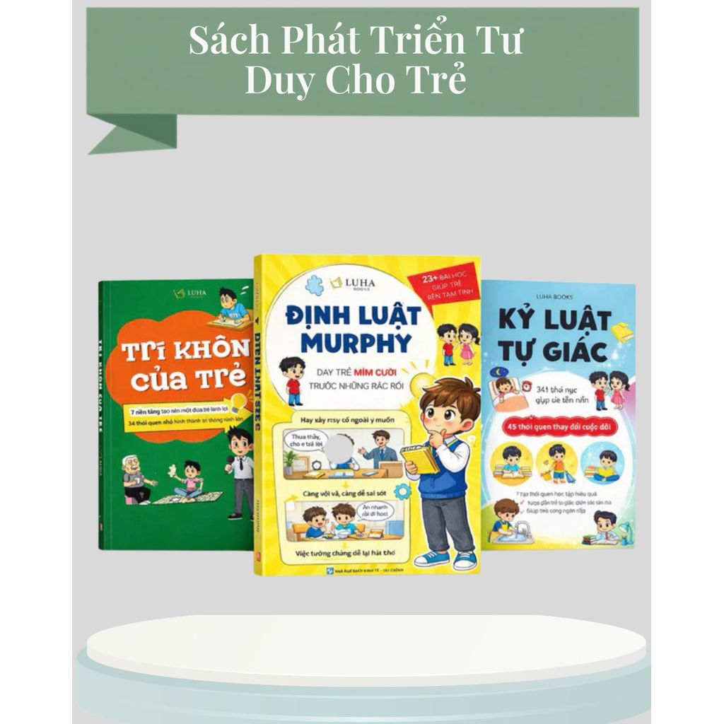 Bộ sách 5 cuốn: Kỷ Luật Tự Giác, Đắc Nhân Tâm cho trẻ, Tại Sao Phải Học, Định Luật Murphy