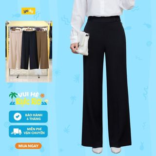 [SALE OFF] Quần âu nữ YODY đai 2 bên sườn, vải Tuytsi mềm mại, thoải mái vận động WCTR25S076