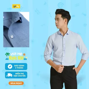 Áo sơ mi nam tay dài s.cafe YODY dáng slim fit tay dài phù hợp công sở SMM3010 MOSH25A079