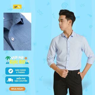 Áo sơ mi nam tay dài s.cafe YODY dáng slim fit tay dài phù hợp công sở SMM3010 MOSH25A079
