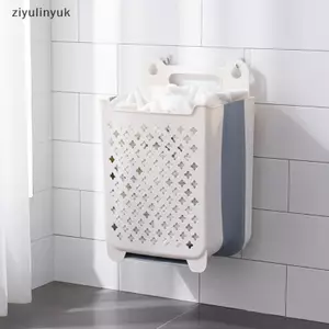 Ziyulinyuk Giỏ quần áo bẩn treo tường Giỏ đựng đồ gấp dung tích lớn Thiết kế rỗng chịu tải mạnh để thông gió VN