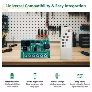 Bảng điều khiển đèn đường năng lượng mặt trời từ xa GE DC 6 45V Thời gian đa chế độ chiếu sáng công viên VN