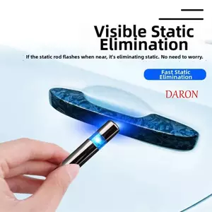 Bộ khử tĩnh điện thân xe DARON, Móc khóa chống tĩnh điện an toàn bằng đèn LED, Bộ xả tĩnh điện Di động Vòng chìa khóa nhỏ gọn Công cụ xả xe Khí hậu khô mùa đông