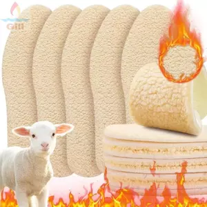 Đế len cừu GILL, Đế dày nhiệt mùa đông, Đế lót Cashmere mềm mại thoáng khí thoải mái Giày bốt tuyết đa năng