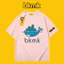 Áo thun nam in hình cá voi bkmk mới hợp thời trang và đa năng thiết kế ngắn tay cảm giác cotton nguyên chất mùa hè thương hiệu ngắn tay dáng rộng 0704