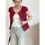 Áo Linen Tay Cộc Chiết Eo Nữ Tính M2154466- - Hieuvy Botique