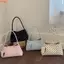 THEGIRL8B Túi đeo nách chấm bi, Túi xách Tote thông thường có khóa kéo công suất lớn, Thiết kế đa năng mờ ngọt ngào Túi đeo vai bằng da PU nhẹ