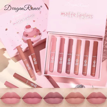 son bóng son bóng chính hãng Châu Âu Mỹ Trang Điểm Chống Thấm Nước Kem Bộ Hộp Nhung Matte Matte Lip Glaze Son Môi Bóng Nữ Chống Dính Cốc Màu Khỏa Thân