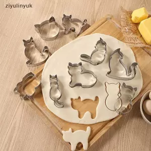 Ziyulinyuk 9 Chiếc Mèo Con Hình Mèo Cắt Bánh Quy Bánh Ngọt Cắt Bánh Quy Khuôn Dụng Cụ Nướng Bánh Phụ Kiện Nhà Bếp Quà Tặng Tiệc Gia Đình VN